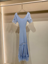 Blue lace preppy