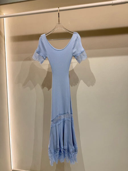 Blue lace preppy