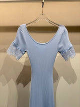 Blue lace preppy