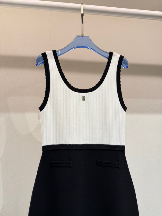 Black&White knit dress