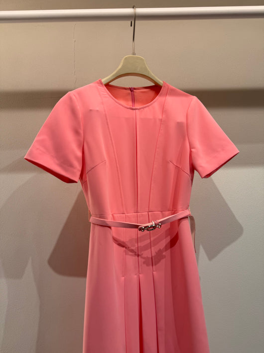 Rose structured pleat dress