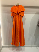 Tangerine capelet structured dress