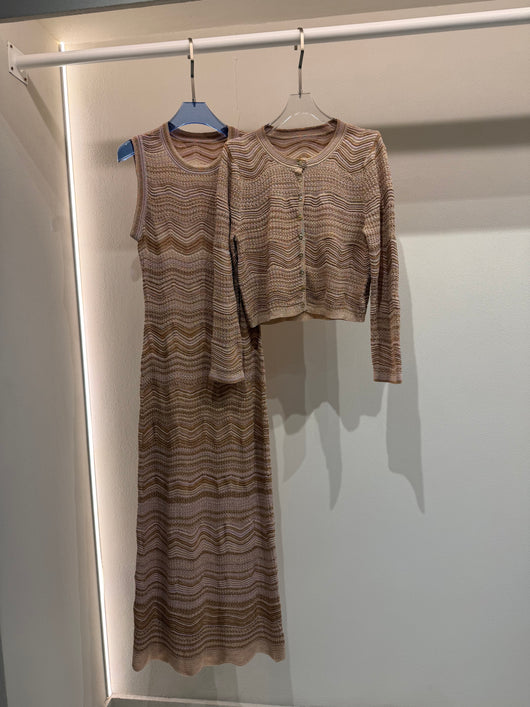 Nude Wave Cardi Set