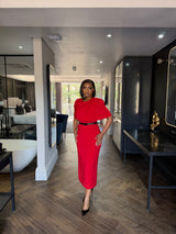 Red Cape Dress