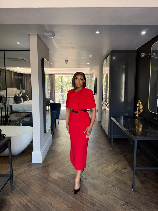 Red Cape Dress