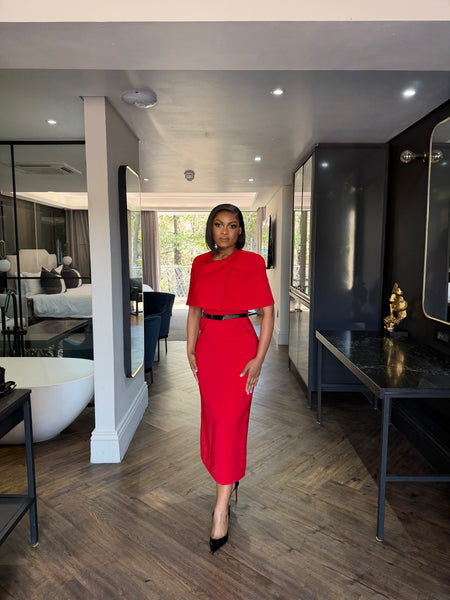Red Cape Dress