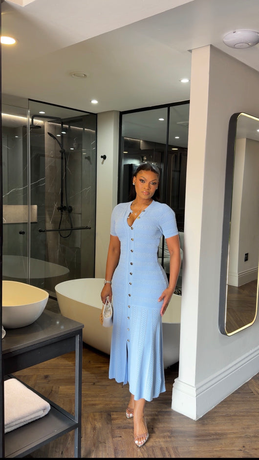 Blue Miami preppy dress