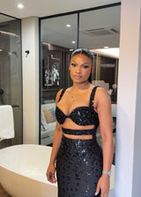 Black Sequin Dress