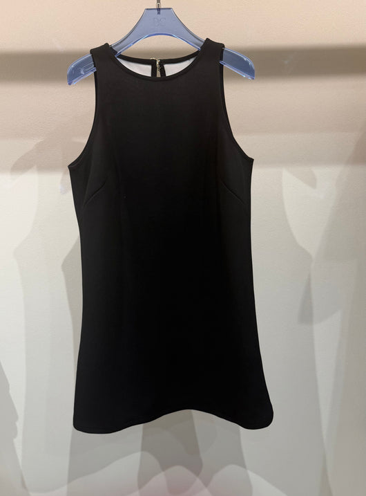 Black sleeveless short dress