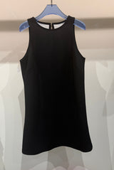 Black sleeveless short dress