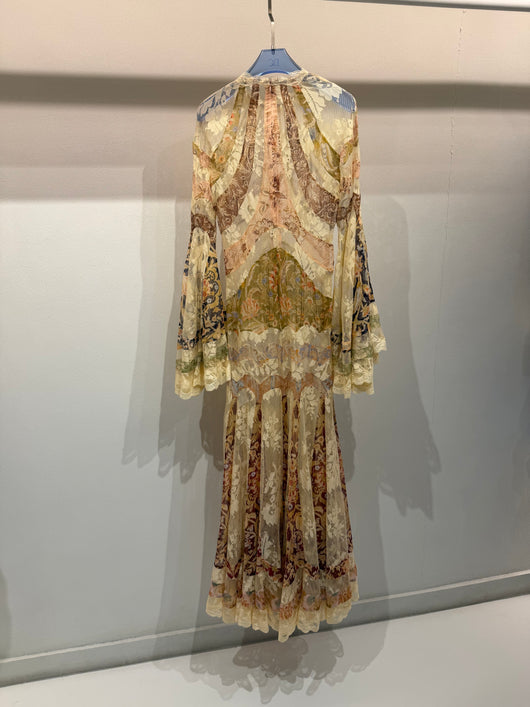 Cream lace boho maxi dress