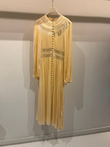 Mace cream chiffon dress