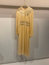 Mace cream chiffon dress