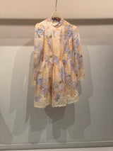 Peach bloom mini dress