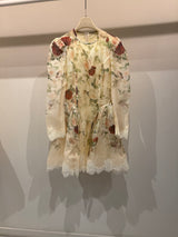 Rose print dress