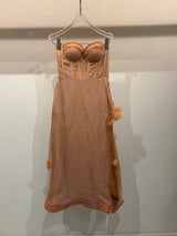 Tropical nude corset dress