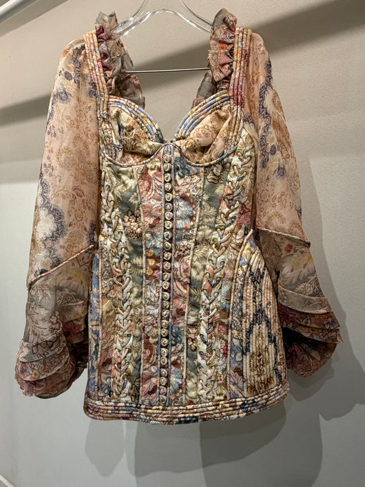 Floral Tapestry corset dress