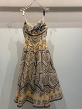 Mediterran nude floral dress