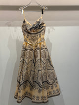 Mediterran nude floral dress