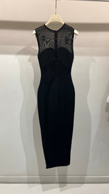 Black lace bandage dress