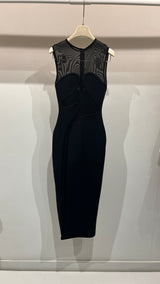 Black lace bandage dress